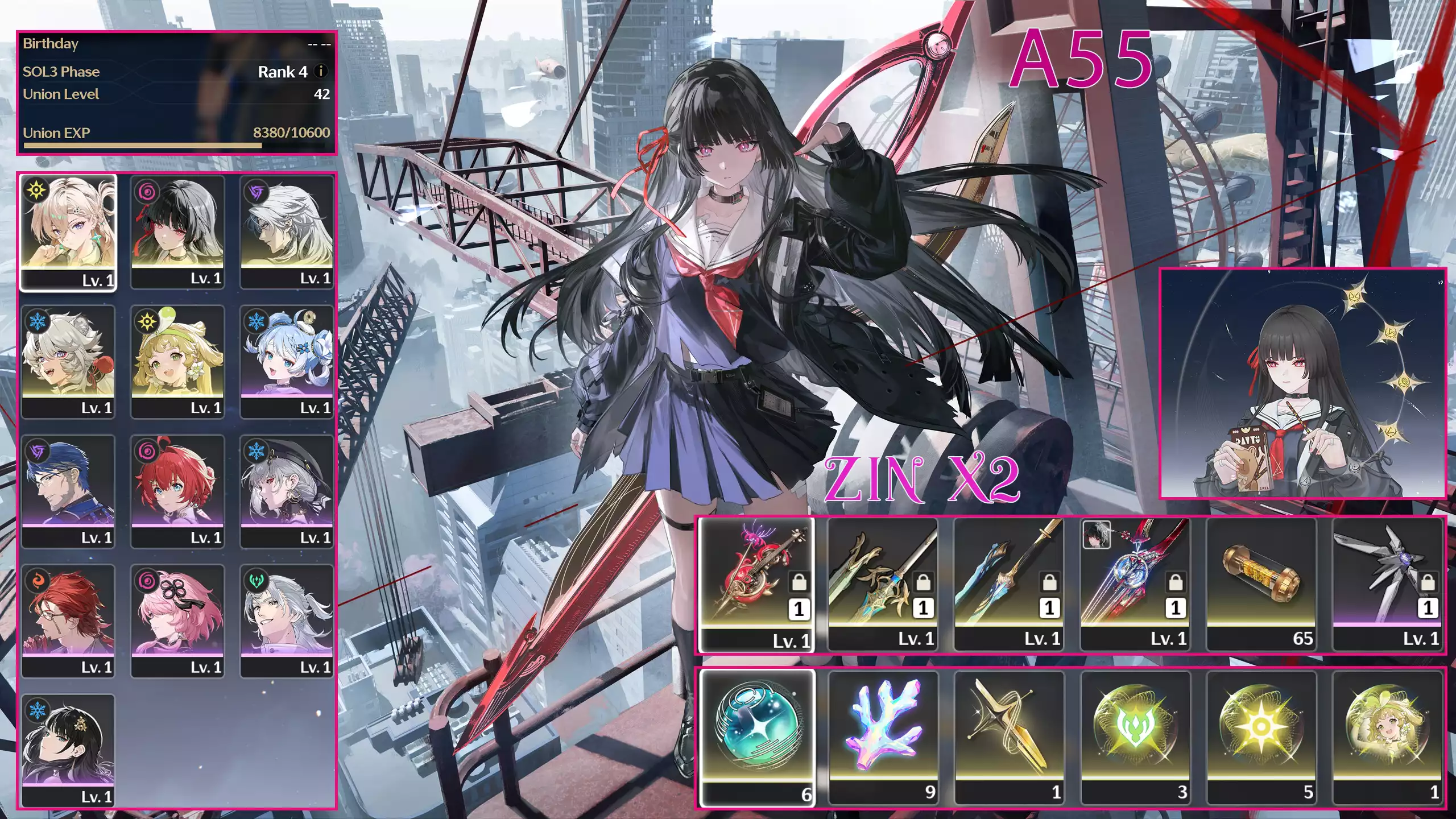 Chisa C4R1 + Lynae C0 + trấn Phrolova